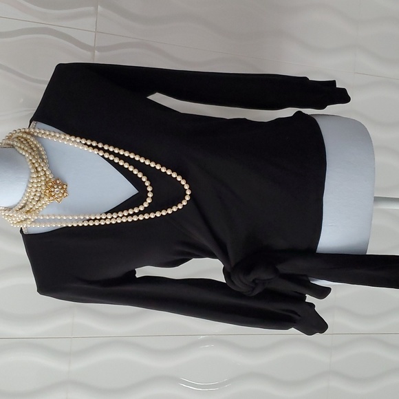 HALOGEN WRAP TOP XS/SMALL BLACK - Picture 8 of 9